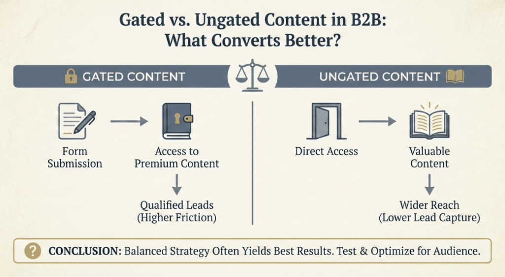 Gated vs. Ungated Content in B2B: What Converts Better?